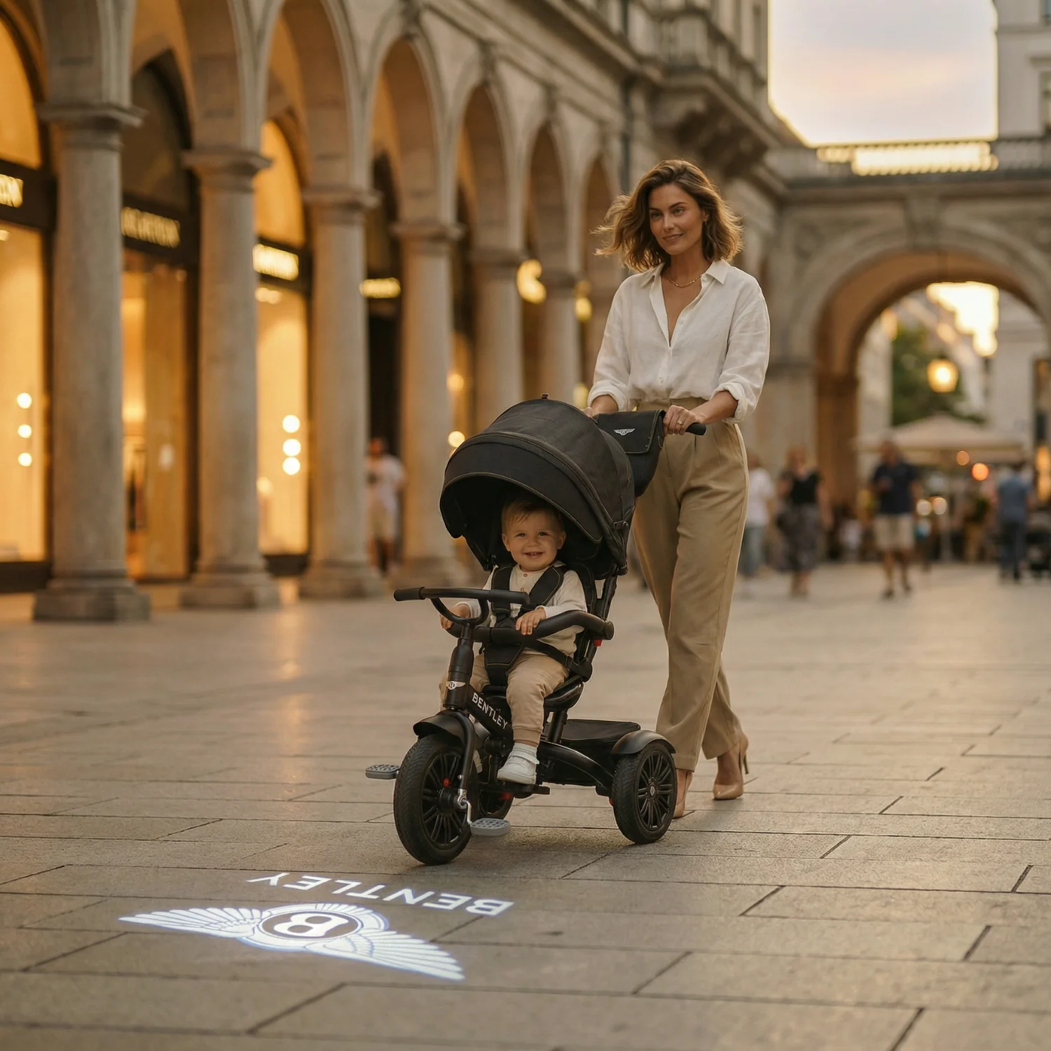 Bentley Logo Light Projector for 6-in-1 Stroller Trike - Image 3