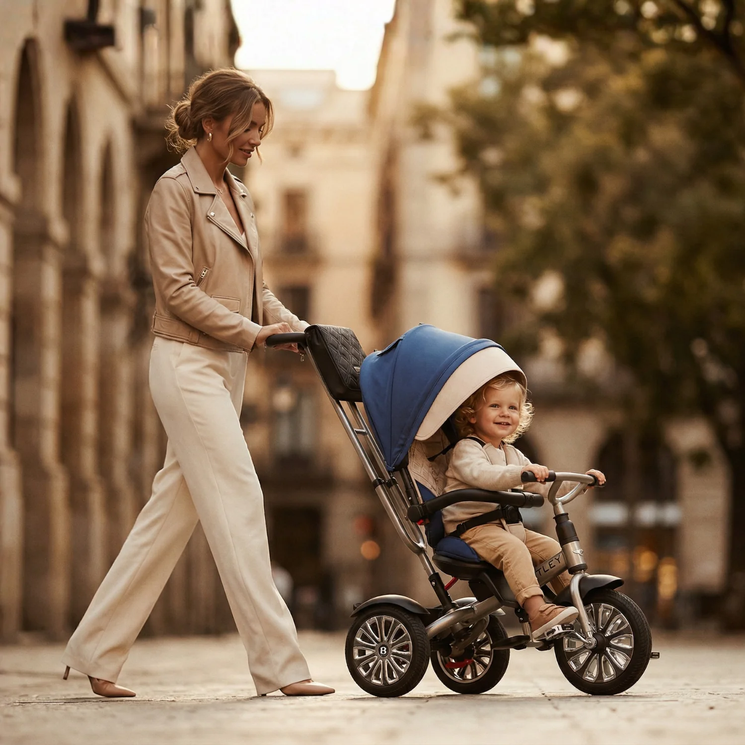 Mulliner Cool Stone Bentley 6 in 1 Stroller Trike - Image 3