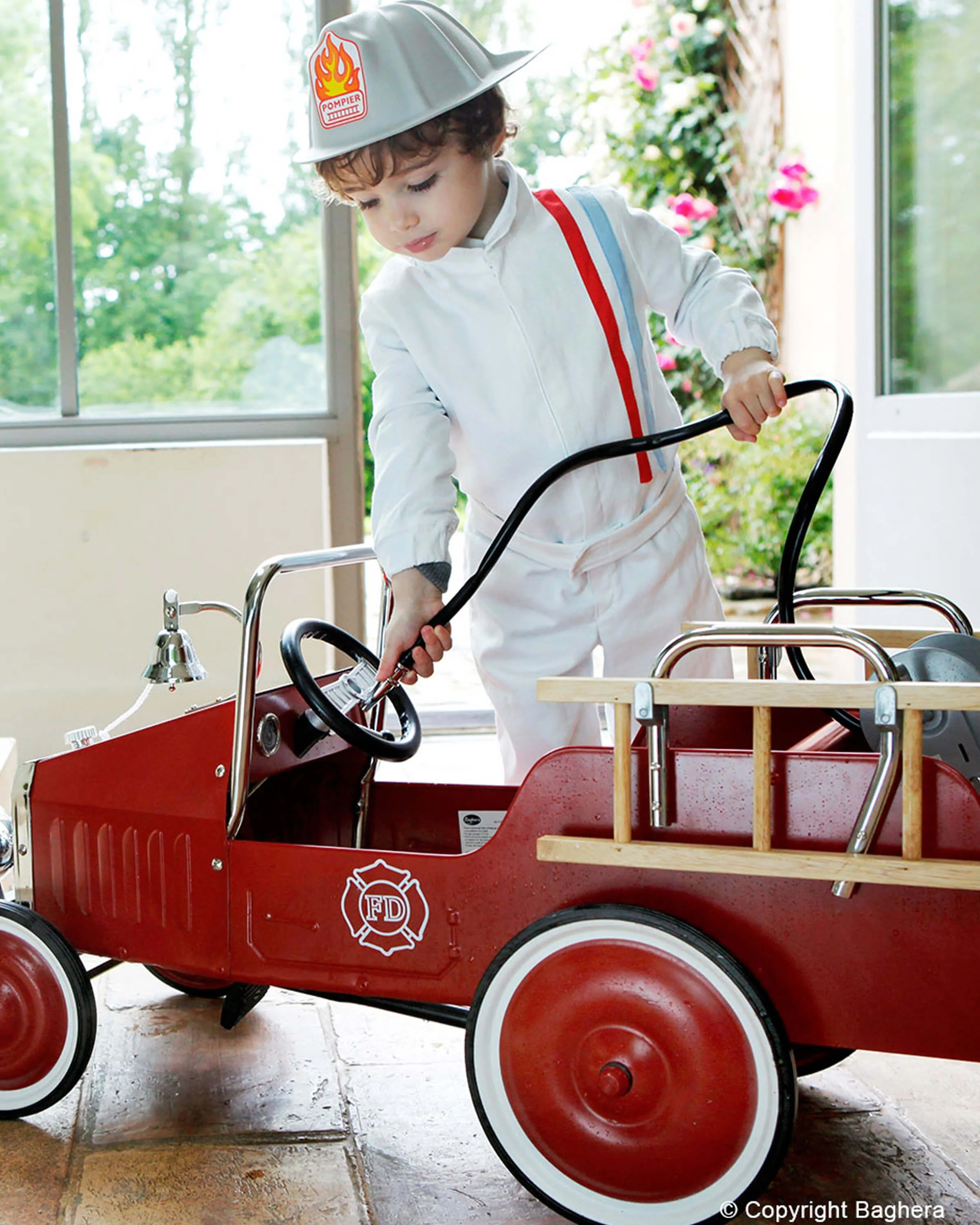 Ride-On Fireman Pedal Car - Image 6