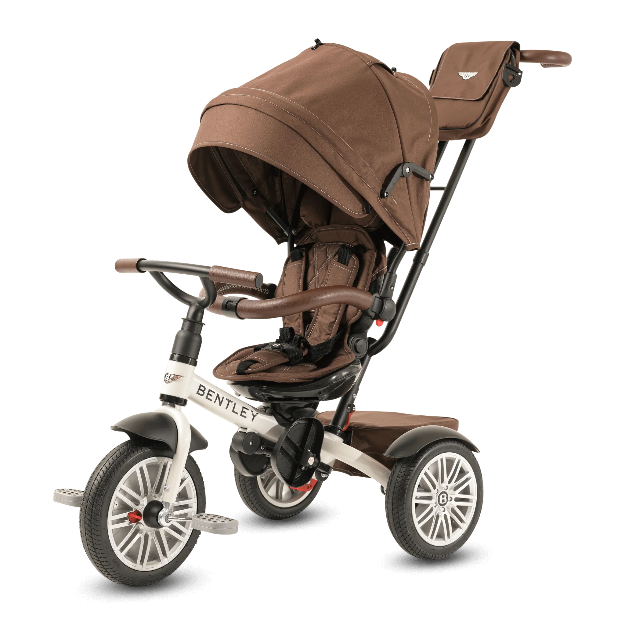 White Satin Bentley 6 in 1 Stroller Trike - Image 5
